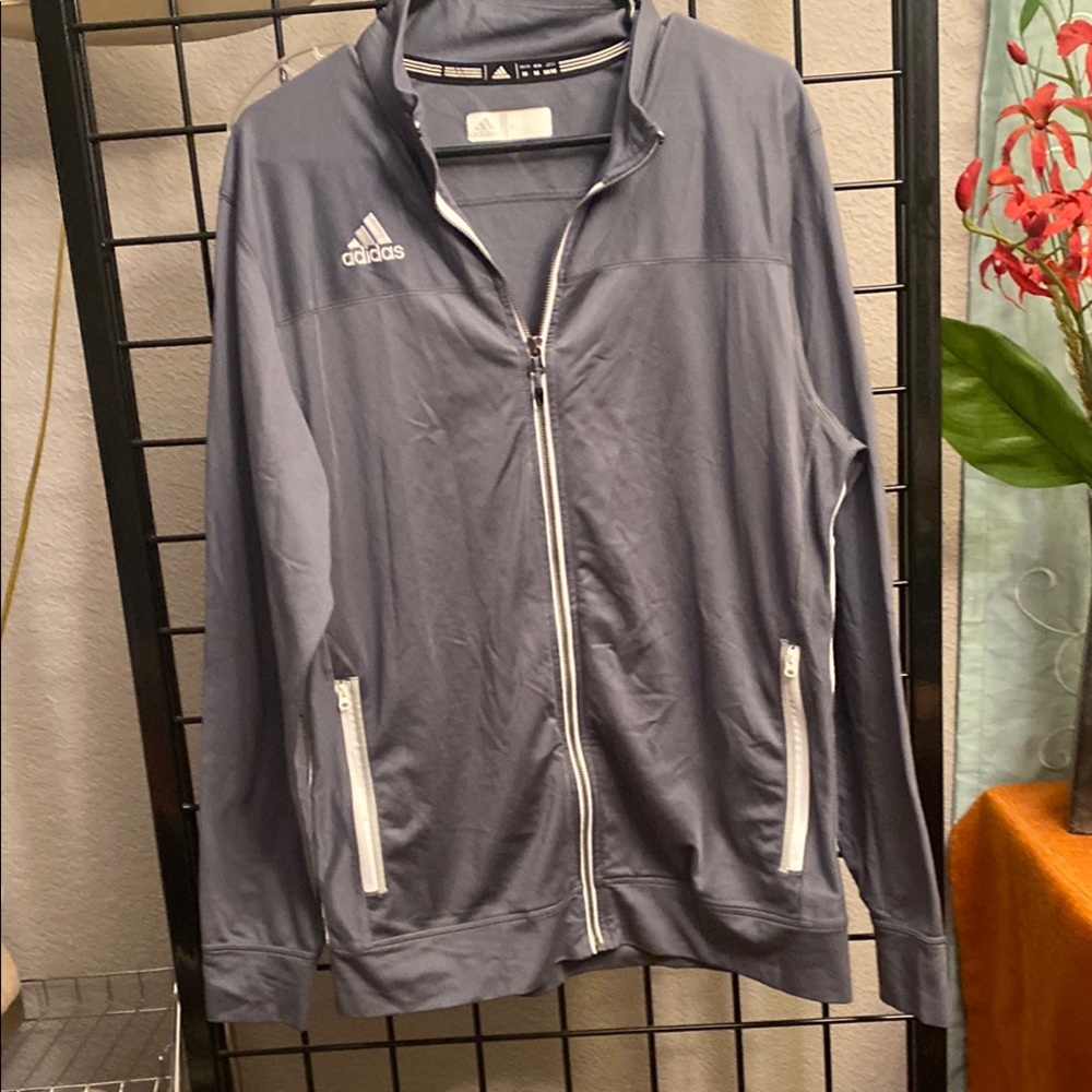 Adidas Gray Zip-Up Jacket
